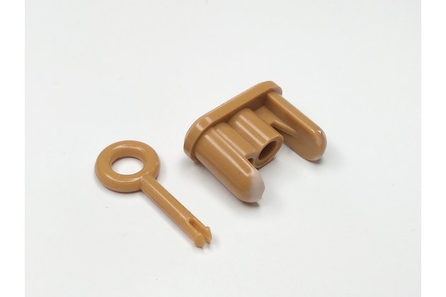 Koncovka spodného profilu Ksystem - svetlohnedá