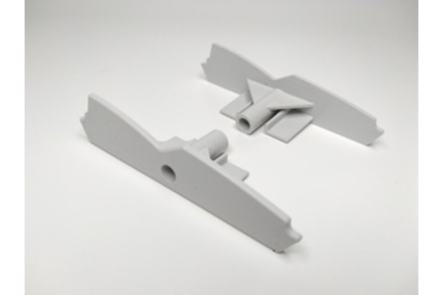 Koncovka spodného profilu pre vonkajšie žalúzie Z-90 sivá