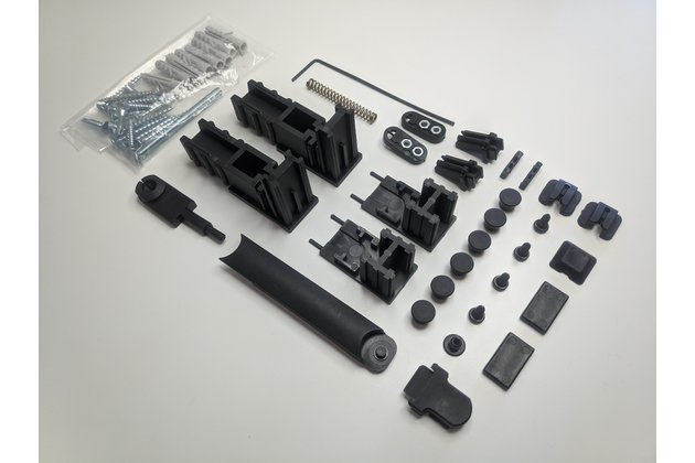 Sada plastov pre plisované okenné siete IPOS 22 čierna Sada plastov pre plisované okenné siete IPOS 22 čierna