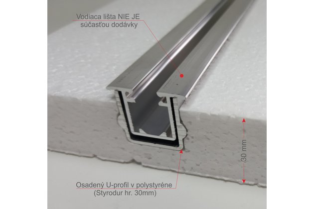 Štartovací U profil s polystyrénom - SUP-23