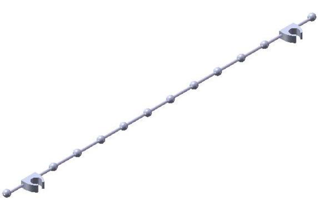 Spojovací retiazka pre závažia látky vertikálne žalúzie